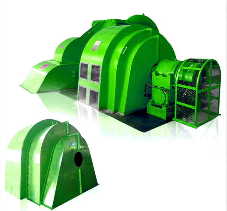 Yüksek Voltajlı Pelton Hidrolik Turbin Jeneratörü 6-10kV Adlık Voltaj 500-3000r/min Hava/Yağ Soğutma