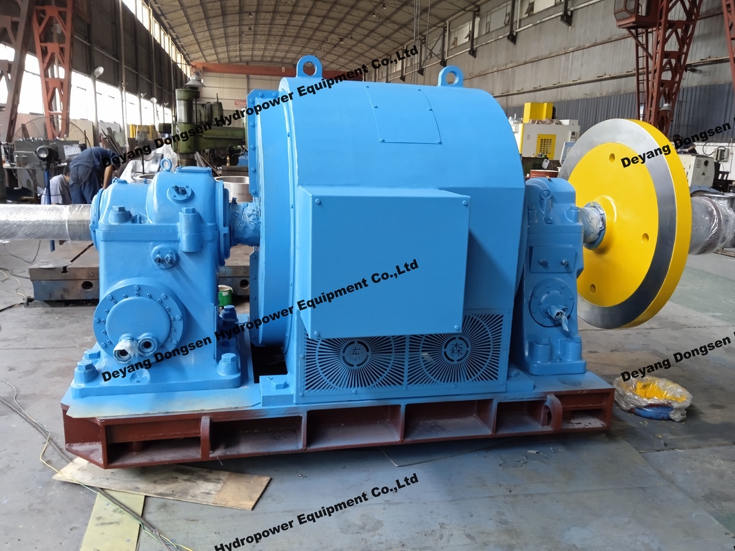Paslanmaz çelik yatay Francis türbine jeneratörü Otomatik kontrol 6.3kV güç kaynağı
