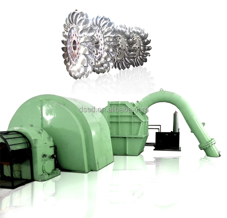 Yüksek Voltajlı Pelton Hidrolik Turbin Jeneratörü 6-10kV Adlık Voltaj 500-3000r/min Hava/Yağ Soğutma