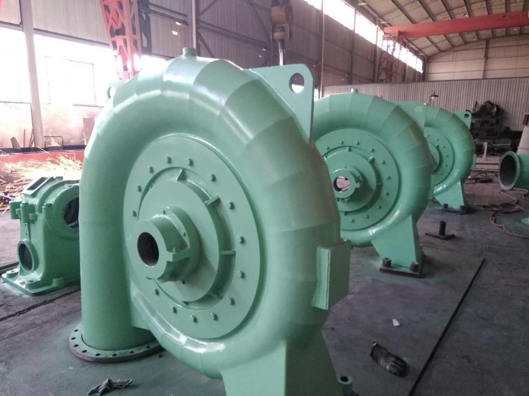 Dayanıklılık Çelik hidro türbin jeneratörü Su başlığı için 450-1000rpm 5m-500m