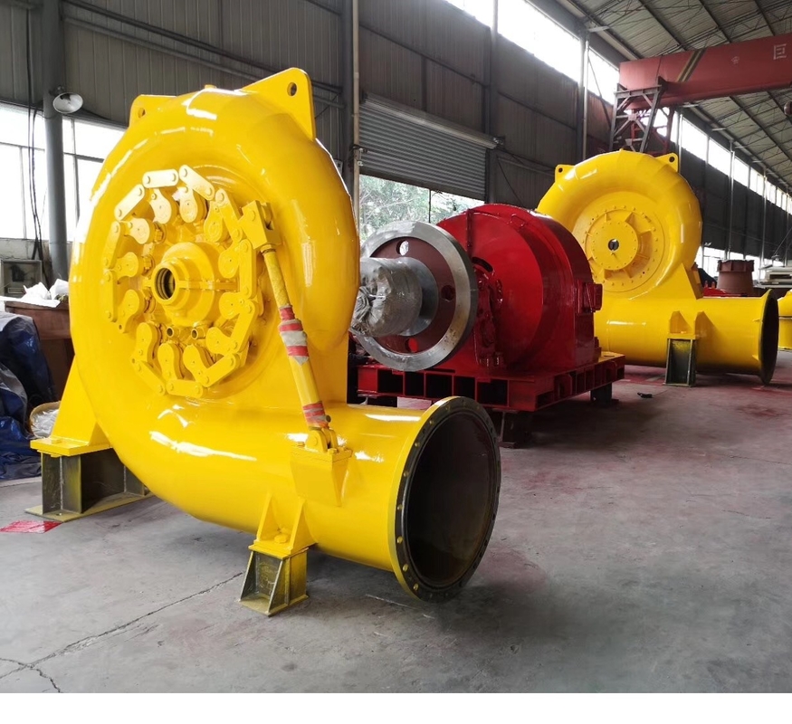 Özel Renkli Su Türbini Jeneratörü 300-3000 rpm Hız Arası ve 200kW-20MW Güç Çıktısı