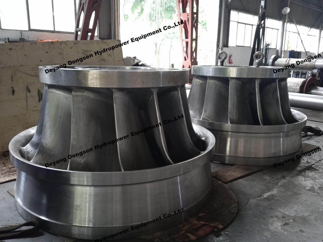 Özel Dayanıklılık Paslanmaz Çelik Koşucu ile hidro türbin jeneratörü 450-1000 rpm'de güç üreten