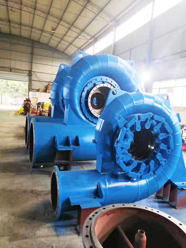 Özel Renkli Su Türbini Jeneratörü 300-3000 rpm Hız Arası ve 200kW-20MW Güç Çıktısı