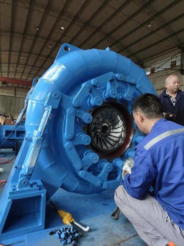 Kapasite 200kw-20mw için Yüksek Başlı Su Türbünü 5m-500m Su Başlı 450-1000rpm'de çalışır