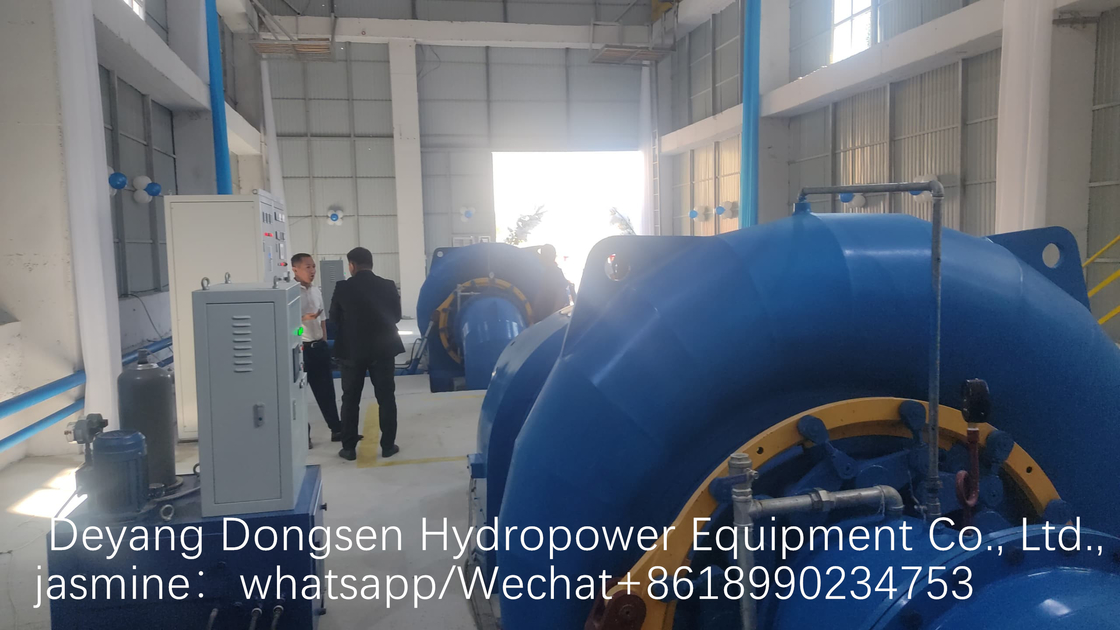 Paslanmaz çelik dikey veya yatay Francis türbine jeneratörü 300KW-20MW nominal güçle