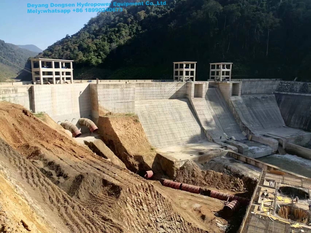 Özel Renkli Su Turbini Jeneratörü 200kw-20mw Çıktı 300-3000rpm Hız