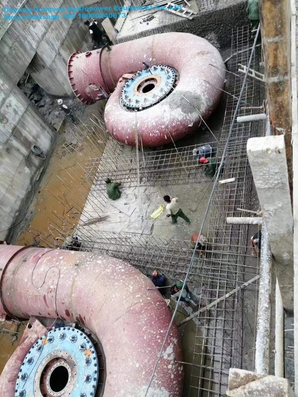 Özel Renkli Su Turbini Jeneratörü 200kw-20mw Çıktı 300-3000rpm Hız