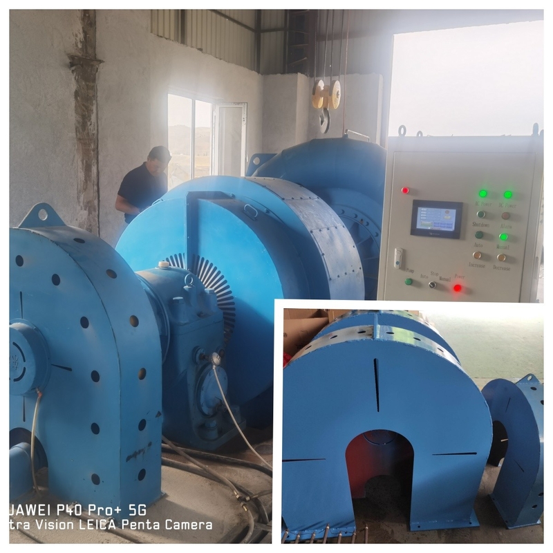Özel Renkli Su Turbini Jeneratörü 200kw-20mw Çıktı 300-3000rpm Hız