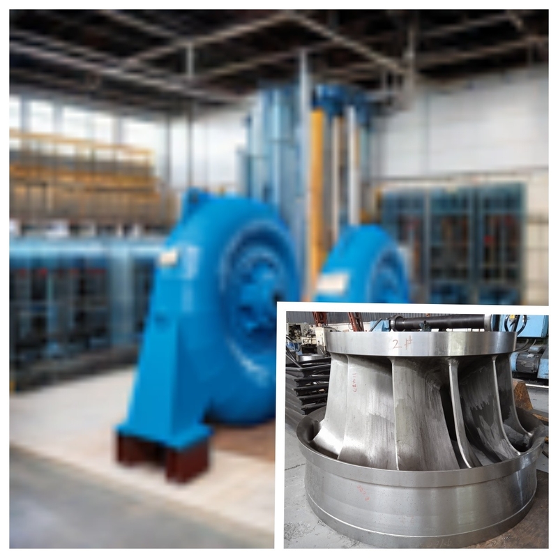 20 m'den 300 m'ye kadar olan su başlığı Impeller Francis Turbine Generator Paslanmaz Çelik