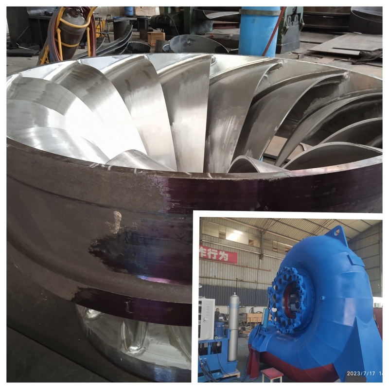 20 m'den 300 m'ye kadar olan su başlığı Impeller Francis Turbine Generator Paslanmaz Çelik