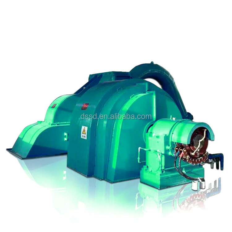 Su enerjisi santrali için baş Pelton türbininin kapasitesi 5-50t Adlandırılmış frekans 50/60Hz fırçasız veya tiristor heyecanlandırma modu