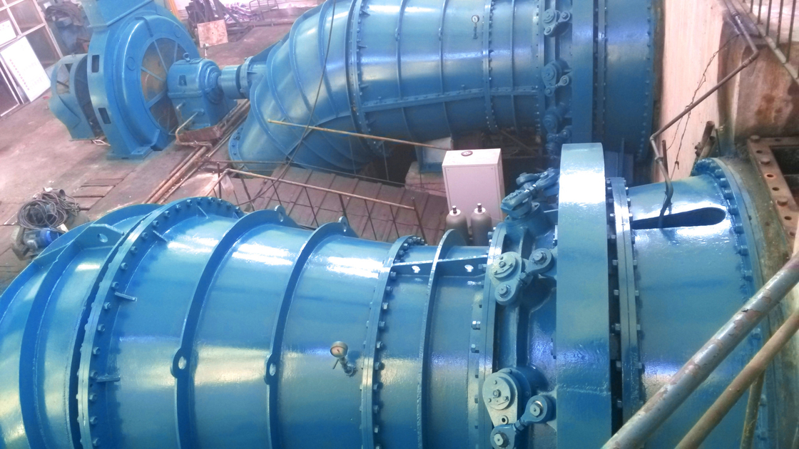 0.5 MW-20 MW Güç Çıktısı Pelton Turbine Jeneratörü yatay kurulum ve statik uyarma sistemi ile
