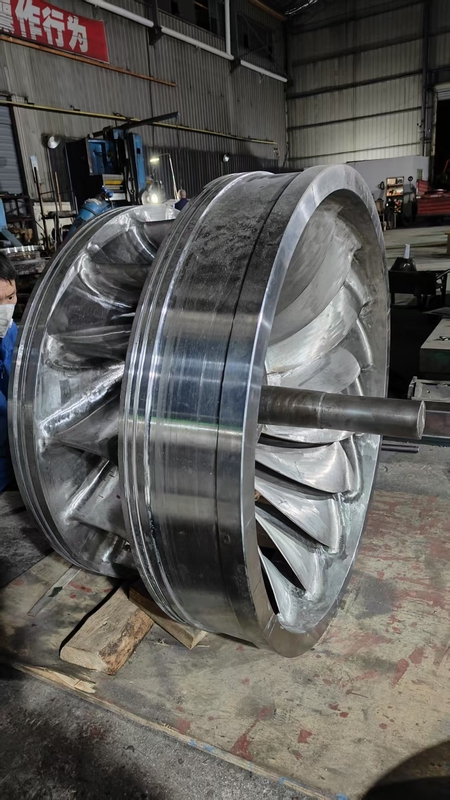 Ekolojik ve Sürdürülebilir Enerji Üretimi için Paslanmaz Çelik Su Enerjisi Turbini Koşucu Diametresi 0,5 10 Metre