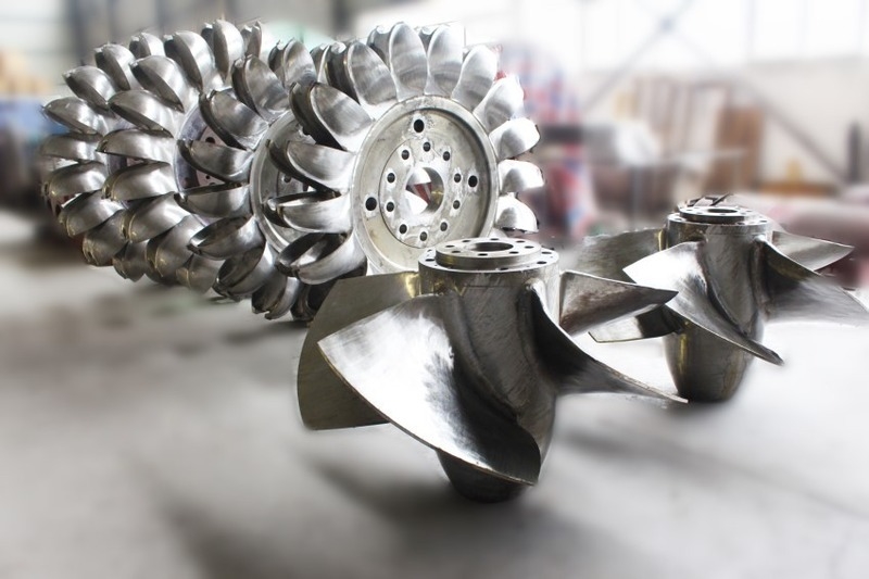 Özel giriş diametresi 1-5 Metre Hidro türbine koşucu ve nominal rotor hızı 100rpm 200rpm 300rpm 500rpm 1000rpm