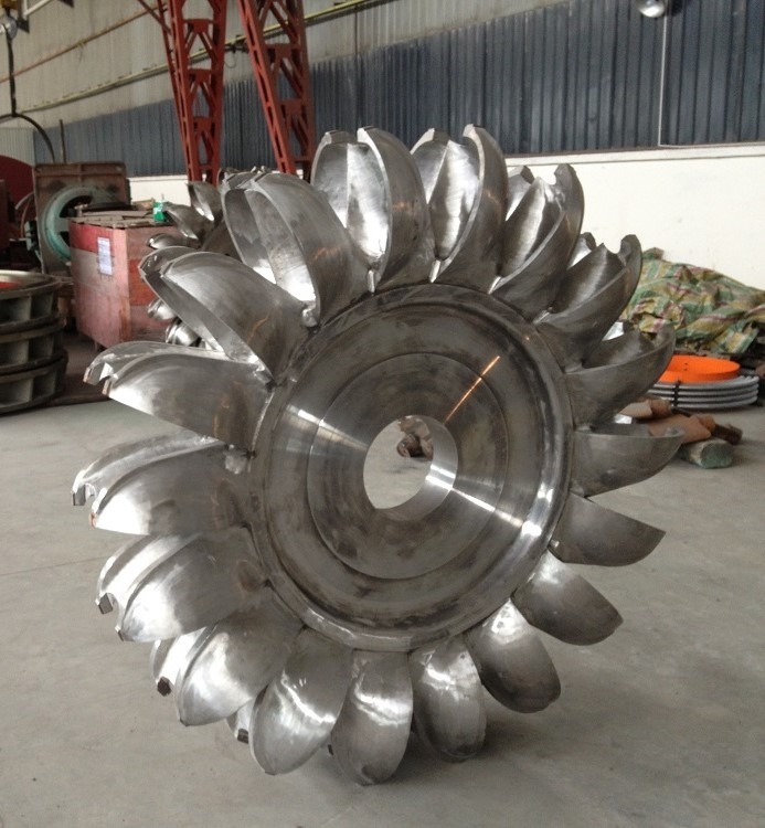 Dikey Kurulum Yöntemi 10 MPa'lık giriş basıncı olan hidro türbin koşucuları sertleştirilmiş metaller malzeme kapasiteleri