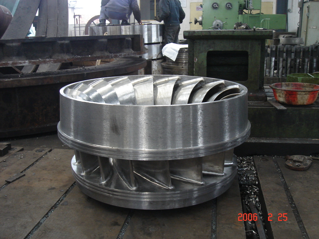 Dikey Kurulum Yöntemi 10 MPa'lık giriş basıncı olan hidro türbin koşucuları sertleştirilmiş metaller malzeme kapasiteleri
