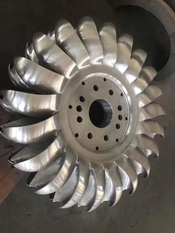Özel giriş diametresi 1-5 Metre Hidro türbine koşucu ve nominal rotor hızı 100rpm 200rpm 300rpm 500rpm 1000rpm