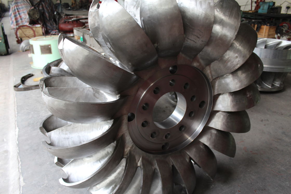 Özel giriş diametresi 1-5 Metre Hidro türbine koşucu ve nominal rotor hızı 100rpm 200rpm 300rpm 500rpm 1000rpm