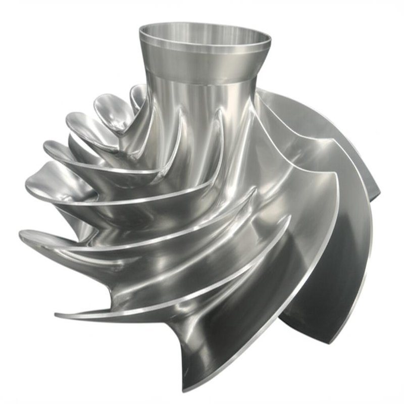 Hız aralığı 150RPM-1000RPM ile Hidro Turbine Runner Özel bıçak genişliği ve 0,5-10 Metre Runner çapı