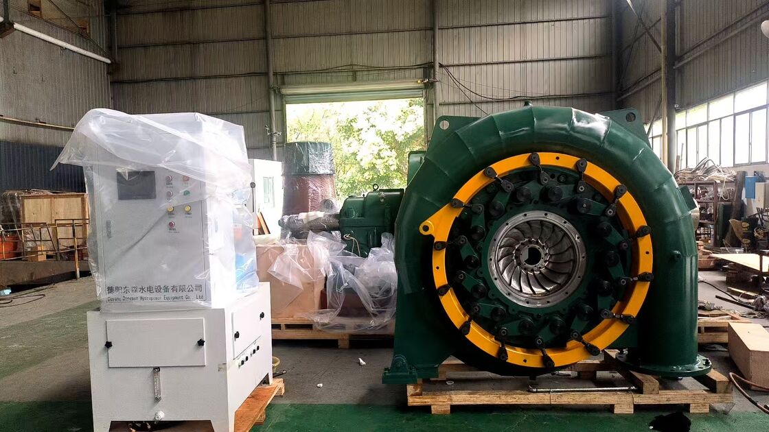 Francis Turbine Generator 300kW'dan 20 MW'ya kadar, 30 ~ 50 yıllık ömür süresi ve hidroelektrik santralleri için otomatik yöneticiler kontrolü