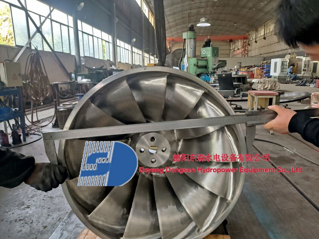 1-10 MW Hidroelektrik Uygulamalar İçin Özelleştirilebilir Kanat Boyutlarına Sahip Paslanmaz Çelik Hidro Türbin Türbini