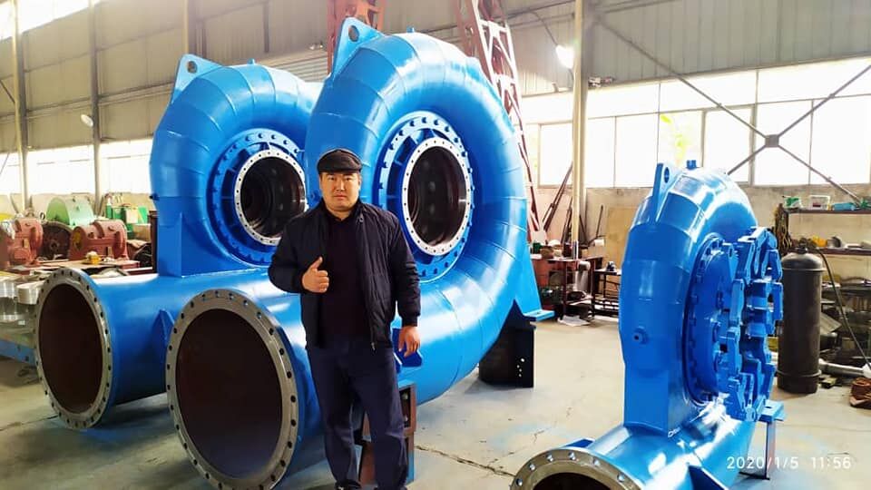 Otomatik Kontrol Modlu Francis Türbin Jeneratörü, Yatay veya Dikey Yerleşimli ve Güç Üretimi İçin 450-1000 RPM Anma Hızlı