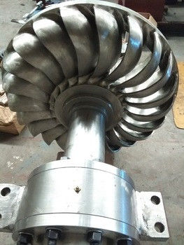 100 KW'dan 1000KW'ya kadar Paslanmaz Çelik veya Yüksek Güçlü Alaşımlar Turbo Turbine Jeneratörü, Su Enerjisi Üretimi için Dikey Kurulumla