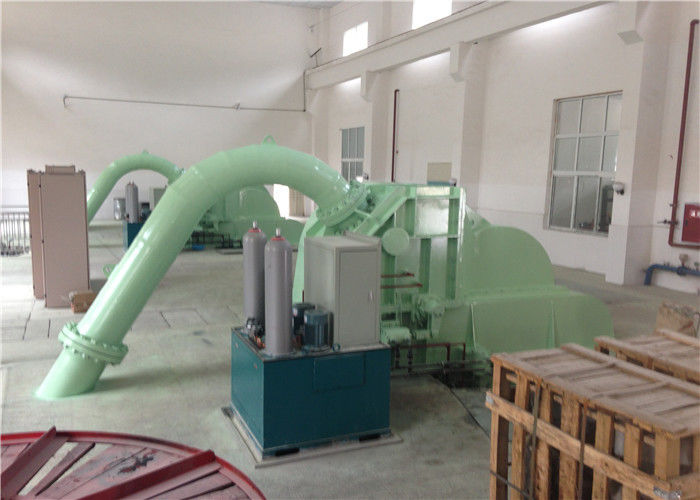 Mikro Pelton Hidro Türbin Jeneratör Yeşil Renk 90m-600m Warter Head