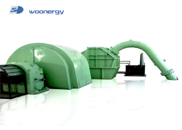 0.5 MW-20 MW Güç Çıktısı Pelton Turbine Jeneratörü yatay kurulum ve statik uyarma sistemi ile