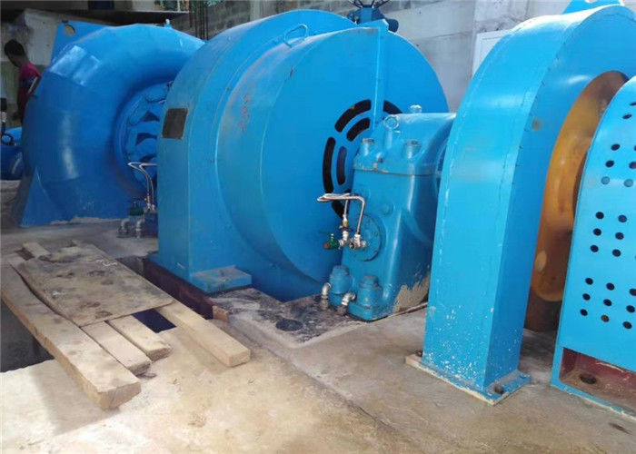 Özel hidro türbin jeneratörü çelik paslanmaz çelik 450-1000rpm su başları için 5m-500m