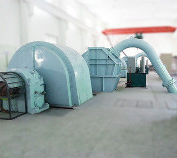 Çapsız veya statik uyarma sistemi dahil olmak üzere hidroelektrik enerjisi için tasarlanmış çapı 200 mm yüksek başlı Pelton türbini