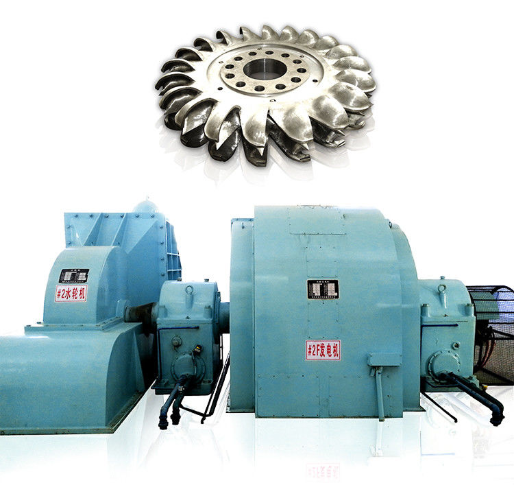 Yüksek Başlık 100m 2000m Pelton Turbine Jeneratörü 6-10kV değerli voltaj Su enerjisi üretimi için özel tasarlanmıştır