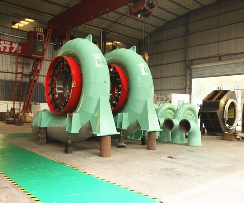 Özel olarak tasarlanmış, 450-1000 RPM'lik paslanmaz çelik koşucu ile hava soğutmalı su türbini jeneratörü