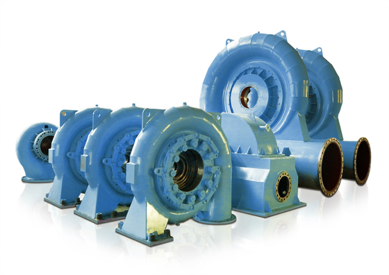 Dikey/Yatay Pürüzsüz Su Türbini Jeneratörü 450-1000 rpm Hız Yüksek Eiffiency
