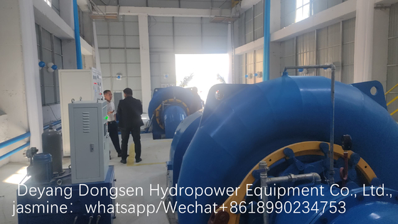 Paslanmaz çelik dikey veya yatay Francis türbine jeneratörü 300KW-20MW nominal güçle
