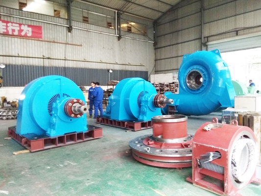 Su Başlığı aralığı Hidroturbin jeneratörü 5m-500m Yüksek başlık uygulamaları için mükemmel