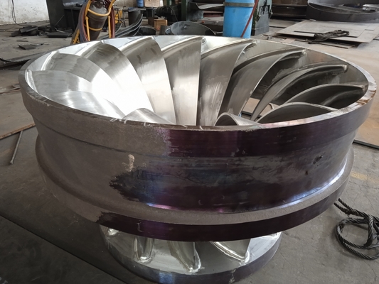 1200kw Francis Hidro Turbine Runner Paslanmaz Çelik ve Karbin Çelik malzemesi ile