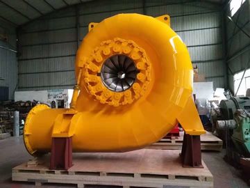 Hidro Santral Sarı Renkli Francis Tipi 500kw Su Türbini Jeneratörü