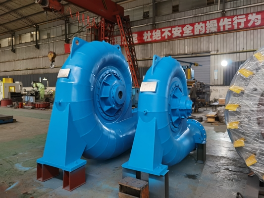 Hidroelektrik Elektrik Su Gücü Francis Hidro Türbin 800kw + 400kw