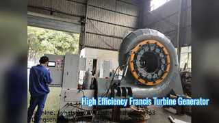 Yüksek Verimli Francis Türbin Jeneratörü 300KW - 20MW
